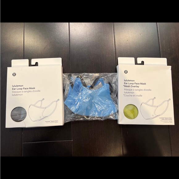 Lululemon Ear Loop Face Mask with Yellow Mesh - Picture 1 of 4
